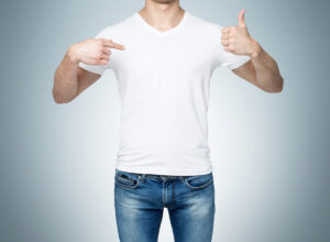 man in white t shirt thumbs up 7 16 22